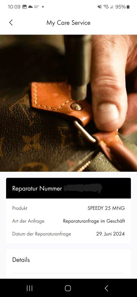 Louis Vuitton Reparatur LV App