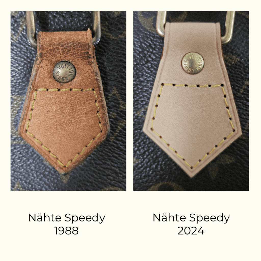 Vergleich Vintage vs Neu Speedy Nähte